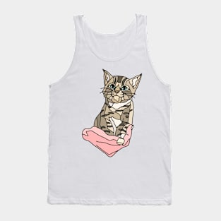 A Kitten in a Hand Tank Top